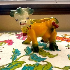 Vintage whimsical cow vase